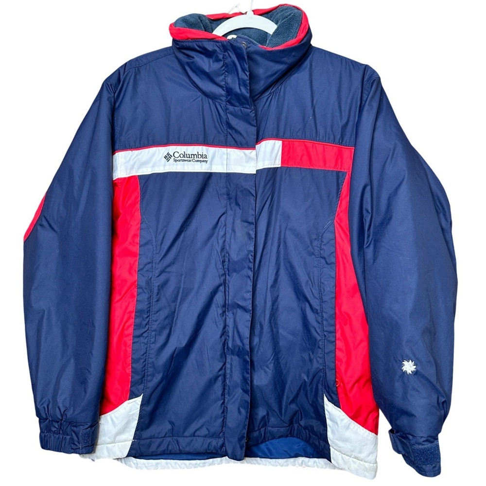 VTG Columbia Sportswear USA Ski Jacket Womens Medium Insulated Half Fleece Lined